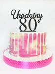 Topper "80 Urodziny - ozdobny"