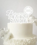 * Topper Pierwsza Komunia Święta + elegancki IHS - kolekcja premium